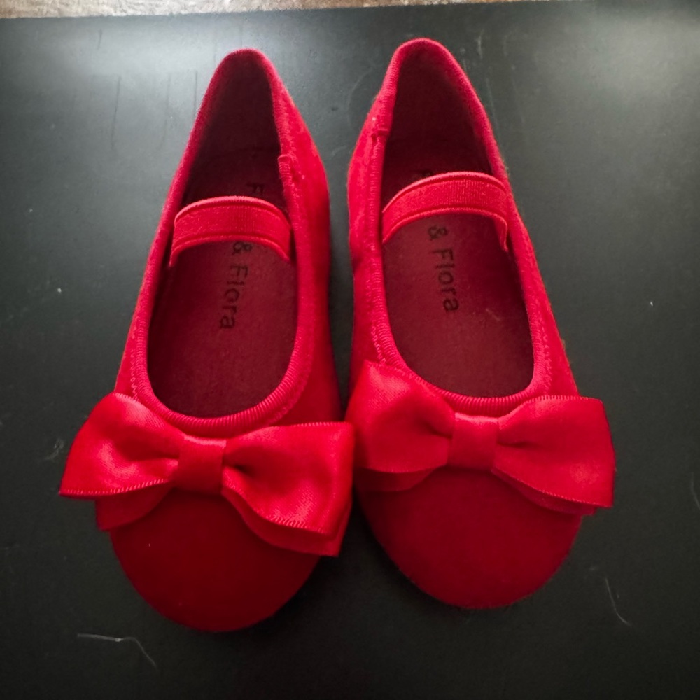 Red Bow Kids Shoes